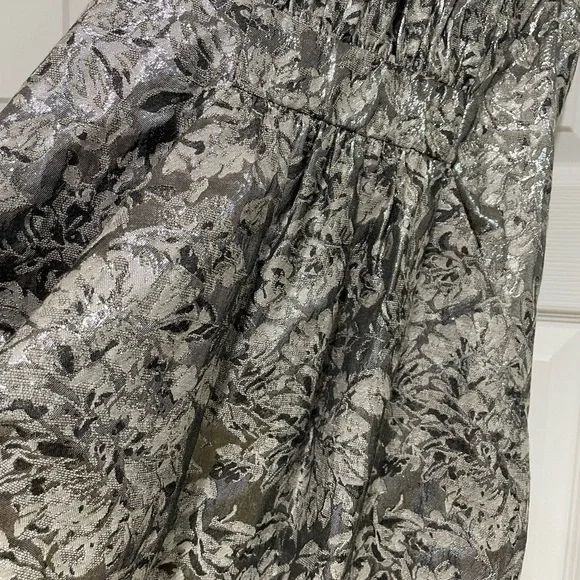 ABS Allen Schwartz Silver Strapless Dress - Picture 2 of 6